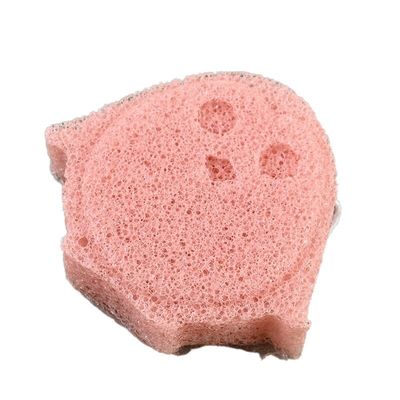 quality 8*6*2.5 Konjac Sponge ร่างอ่อน สีชมพู สภาพยาวนานและทรงสี่เหลี่ยม factory